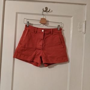 Everlane Cotton Twill Short Size 2, Rust